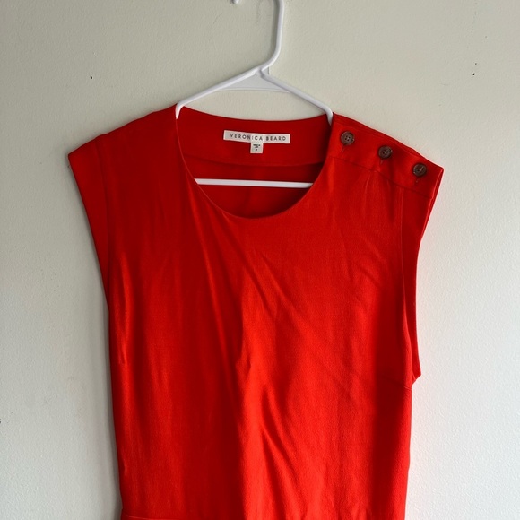 VERONICA BEARD Yadira Orange Romper Size 8 - Picture 6 of 10